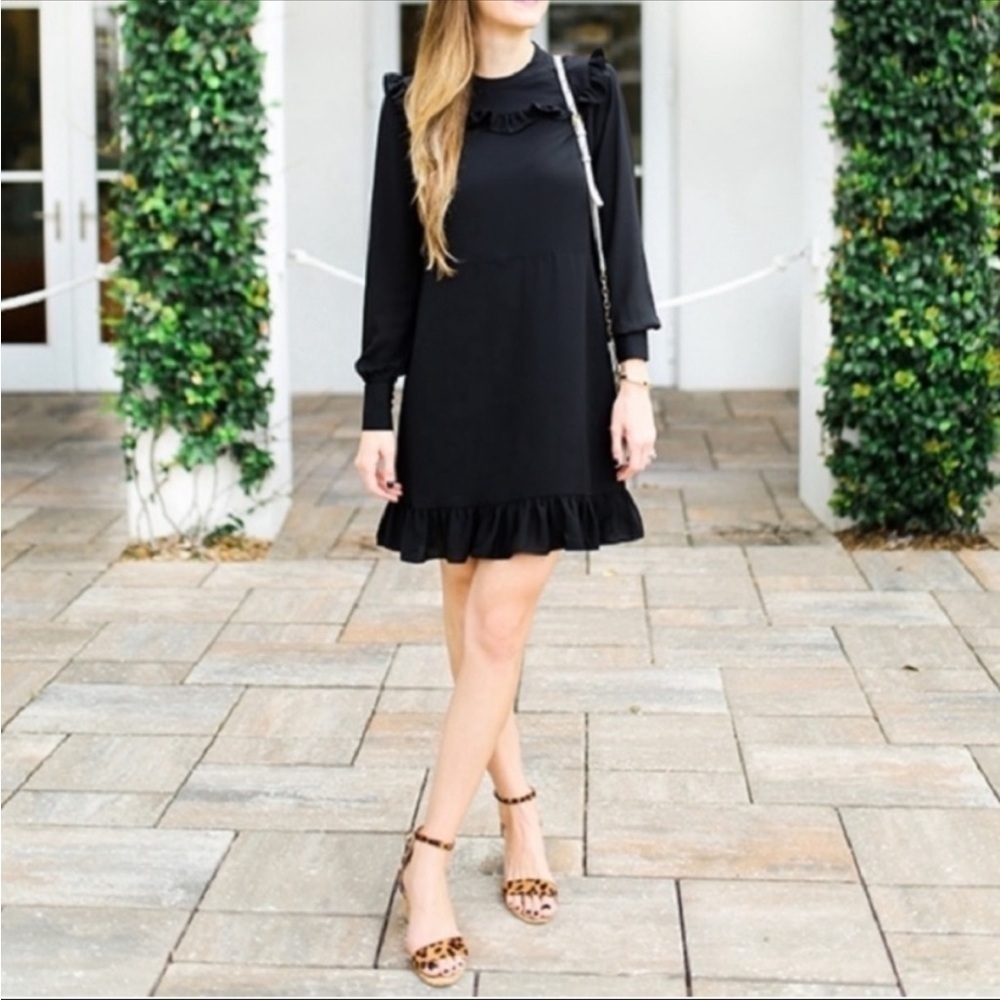 Who What Wear Black Ruffle Dress size Small